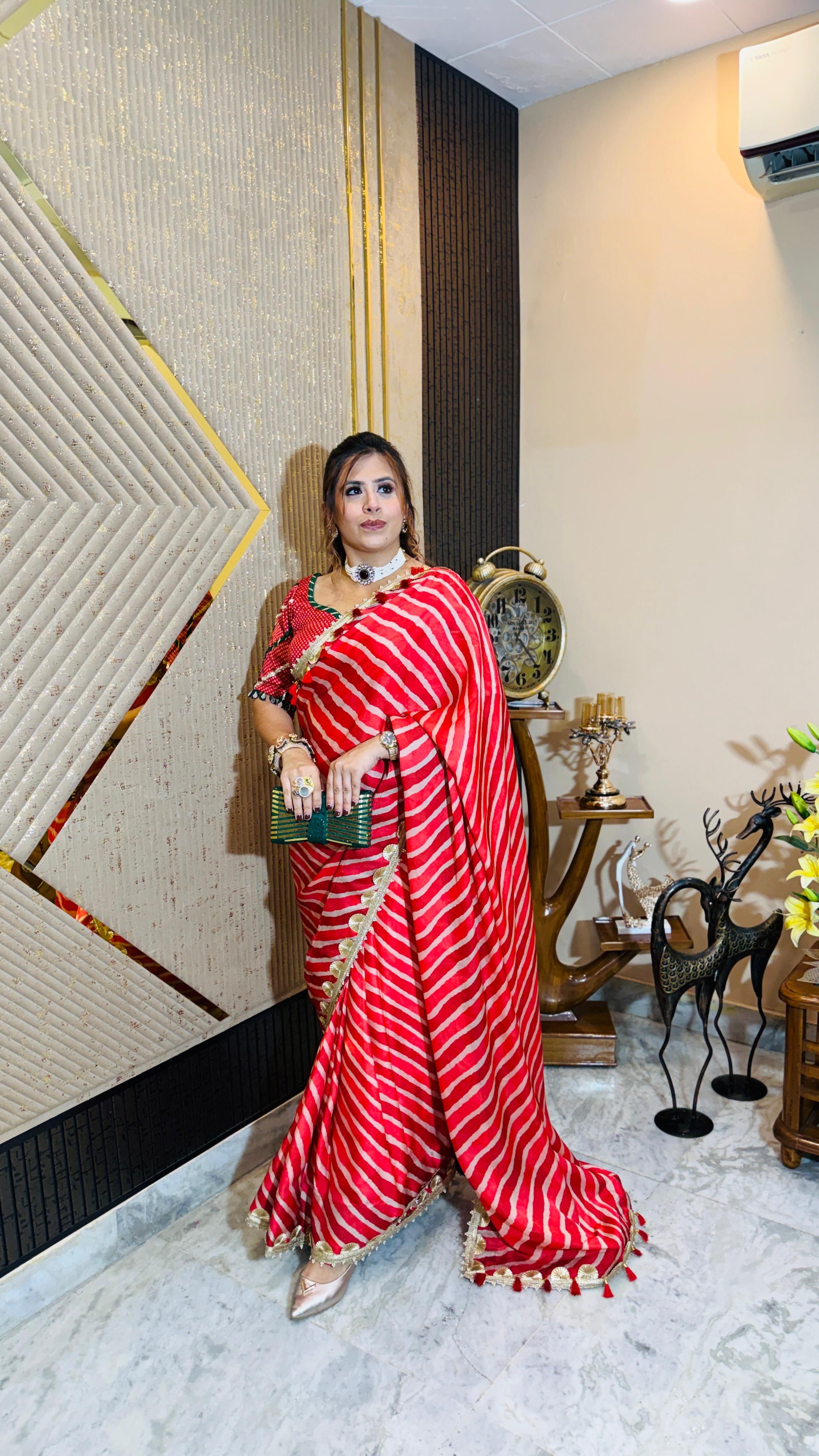 Stereo-Stripe Saree