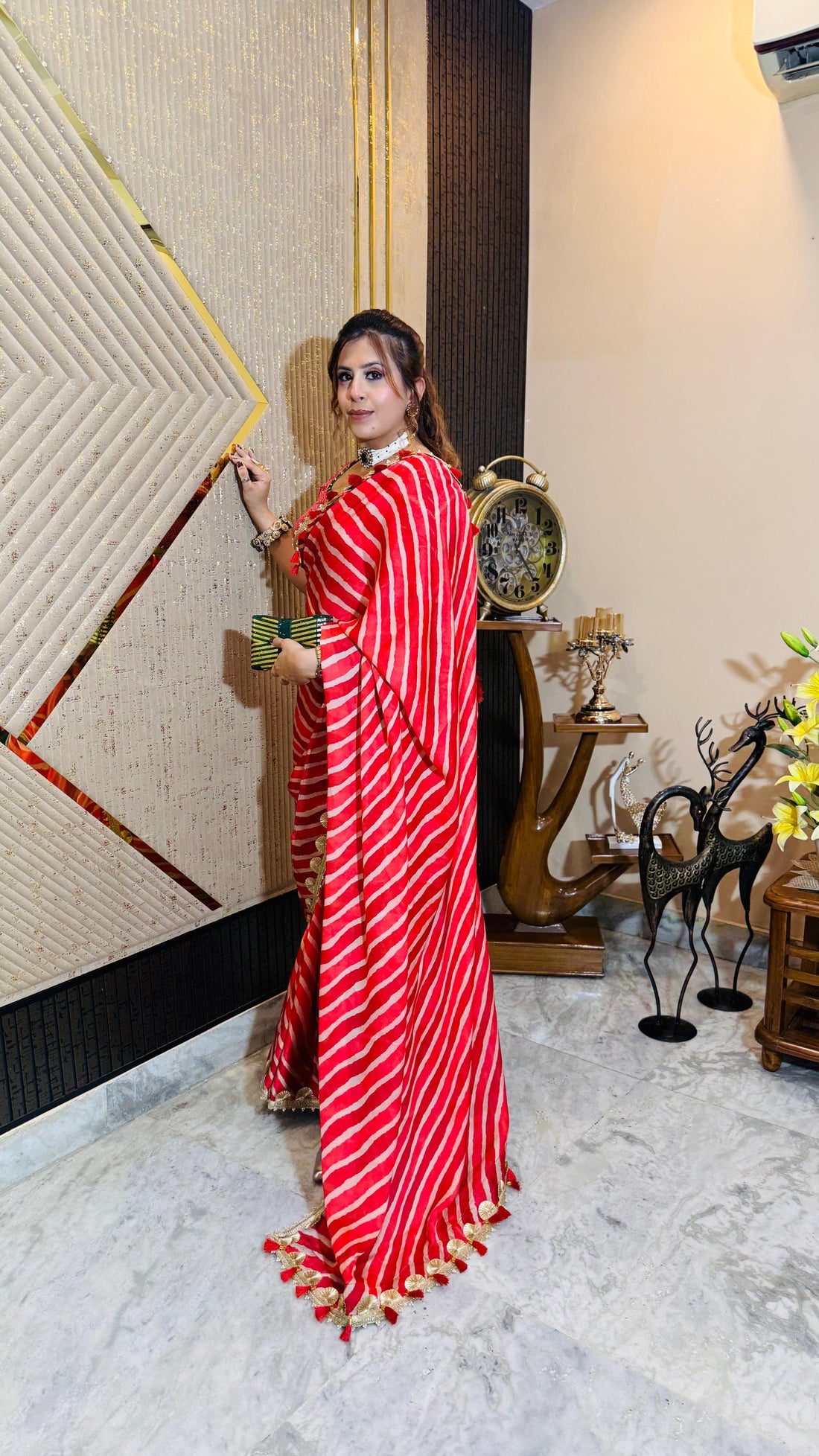Stereo-Stripe Saree