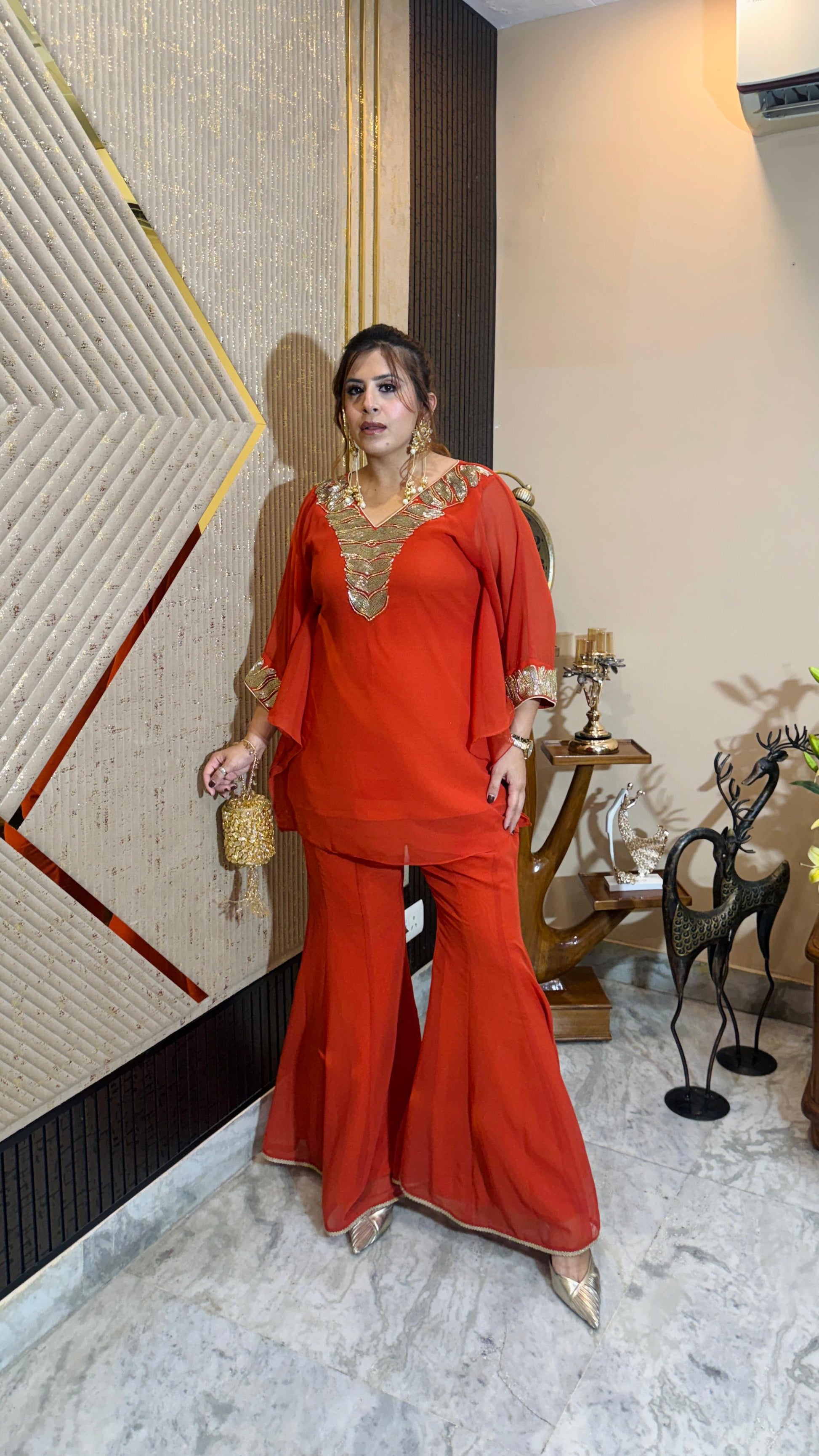Rust Romance Garara Co-Ord | Lakhina Couture