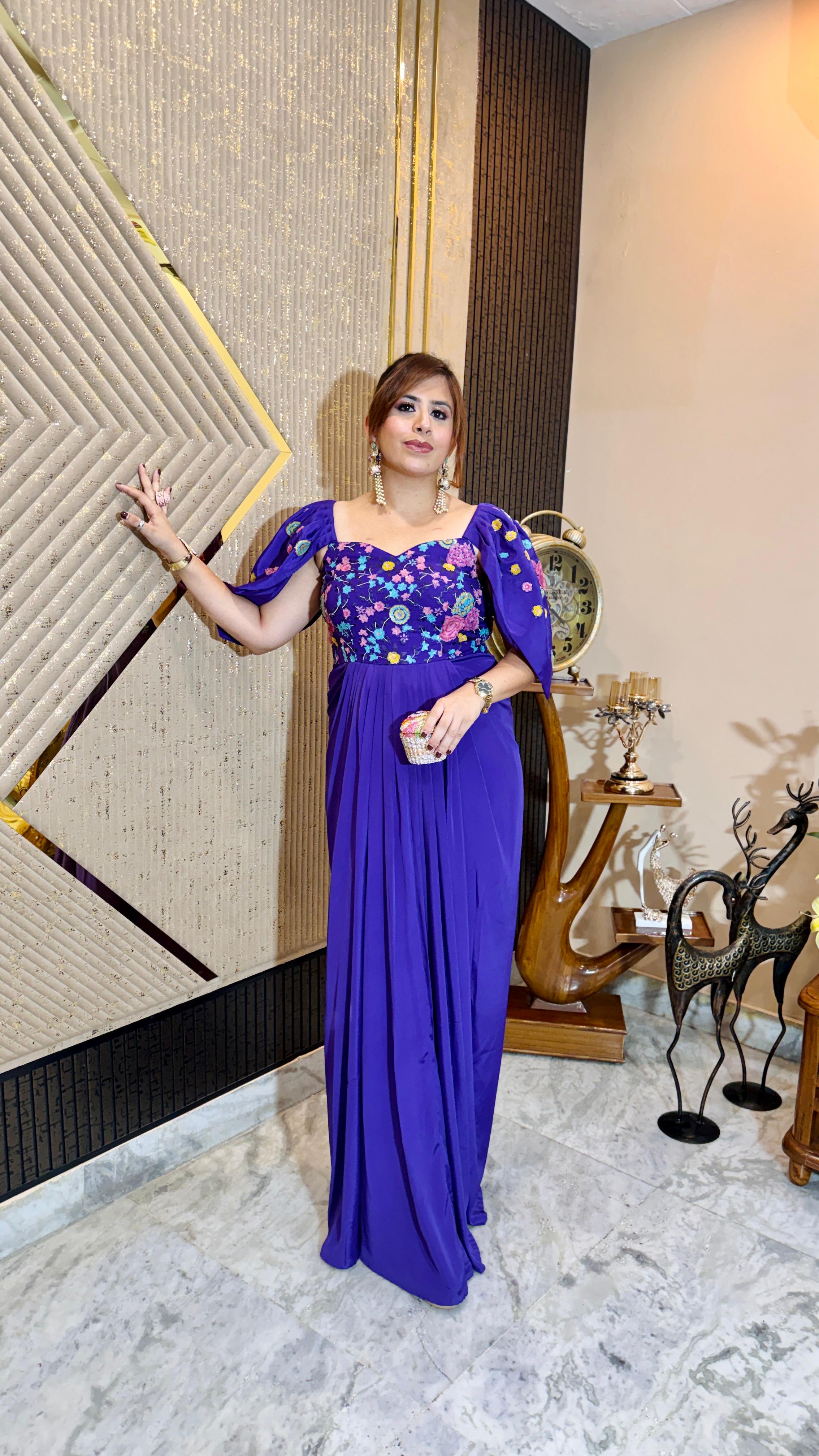 Belvedere Purple Drape | Lakhina Couture - Look 8