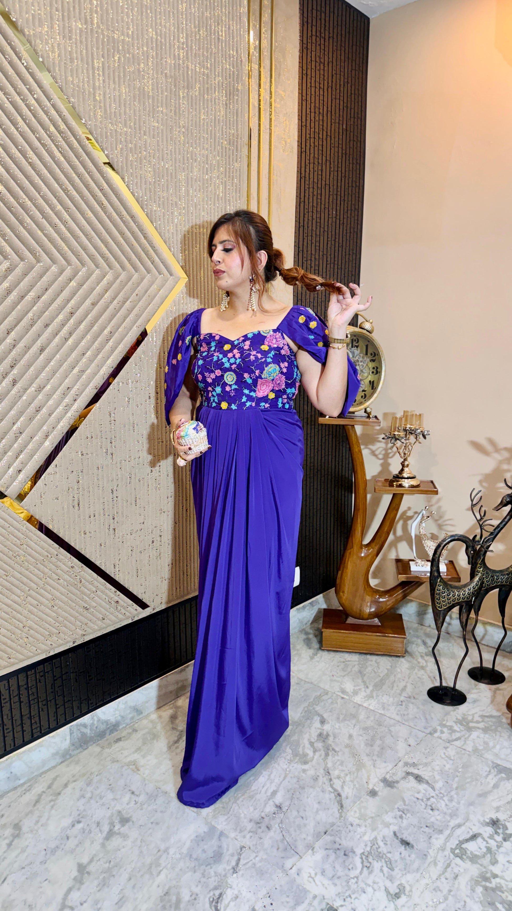 Belvedere Purple Drape | Lakhina Couture - Look 7