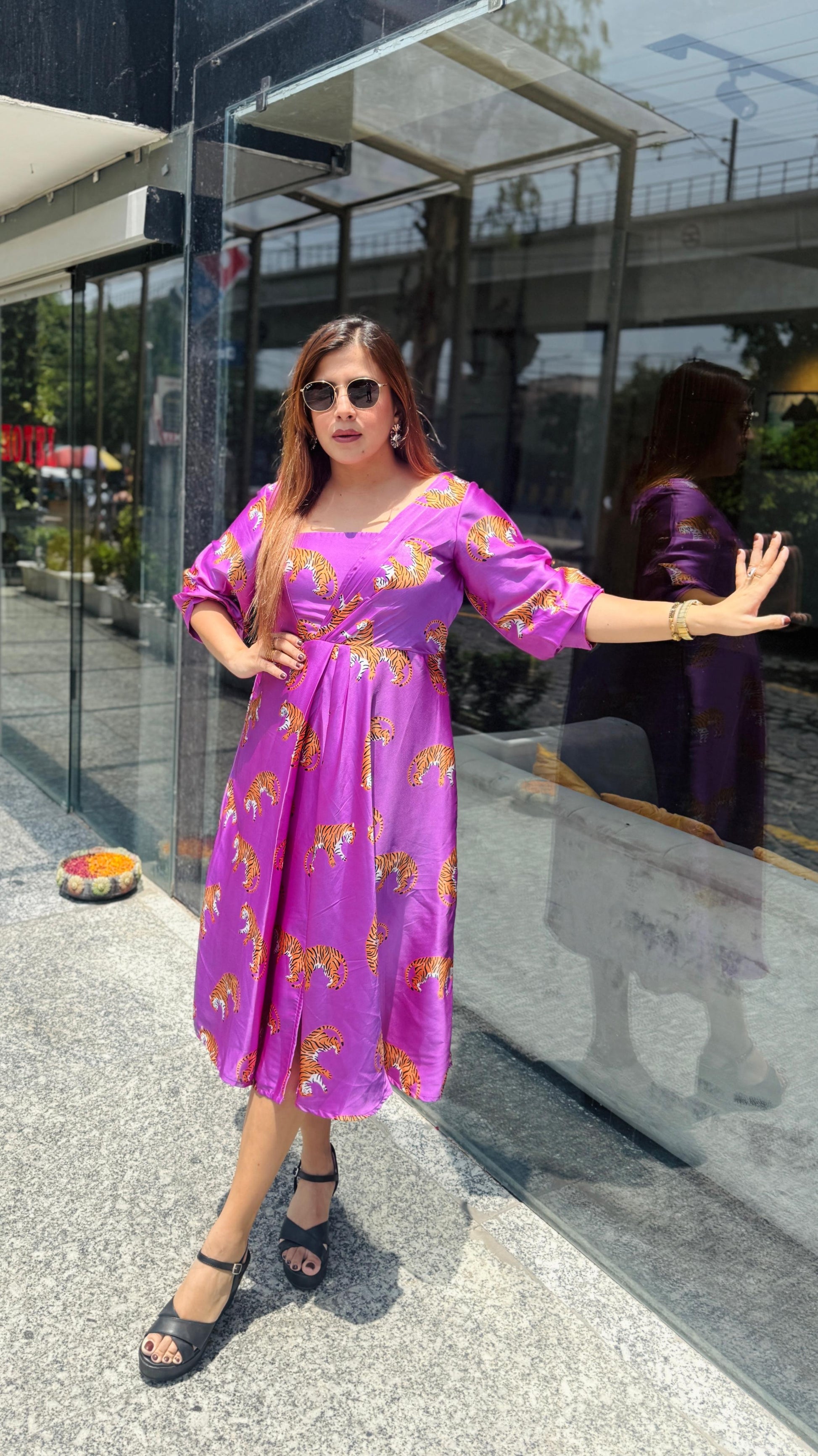 Cheat the Cheetah Drape Dress | Lakhina Couture - Look 8