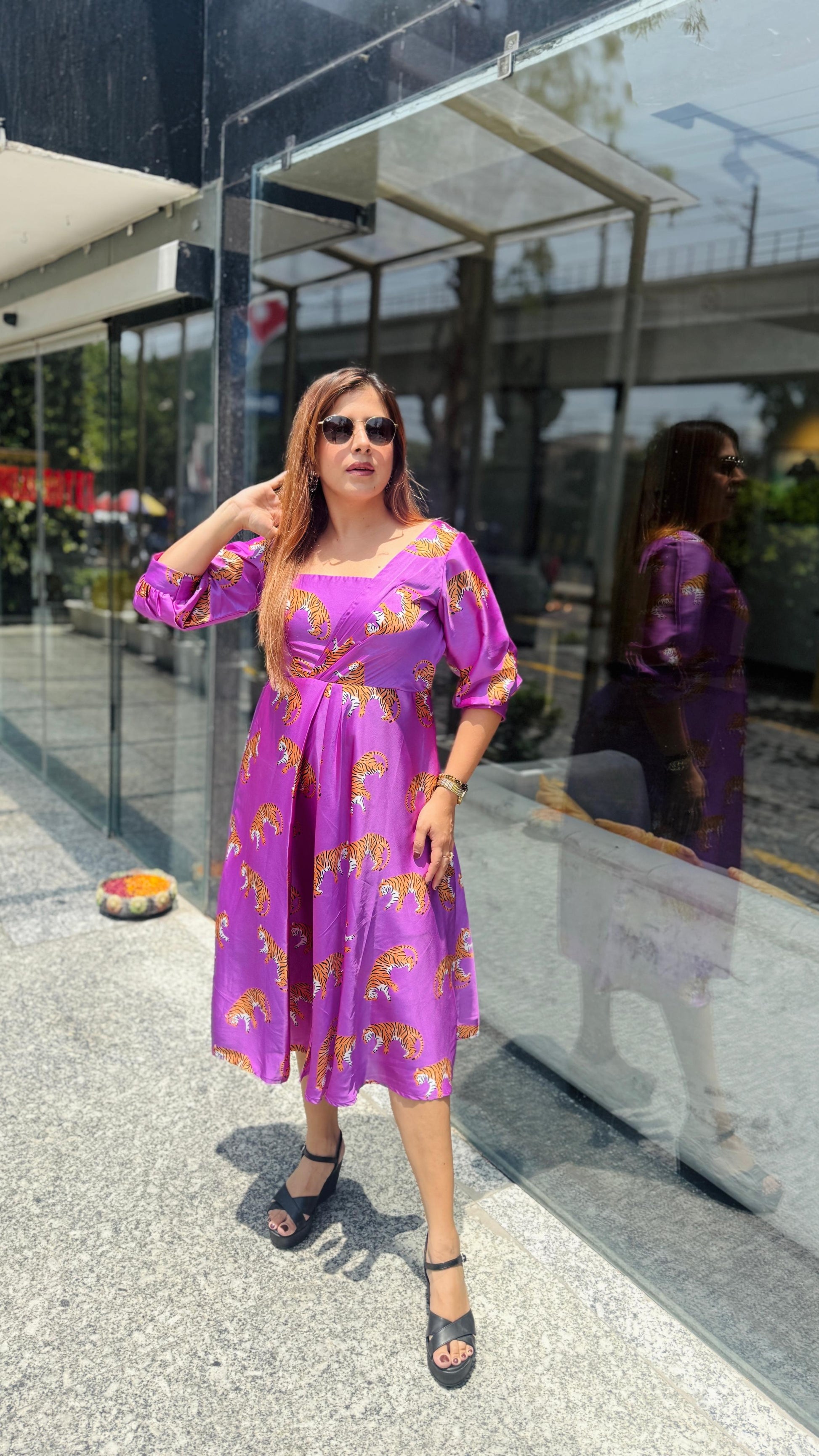 Cheat the Cheetah Drape Dress | Lakhina Couture - Look 7