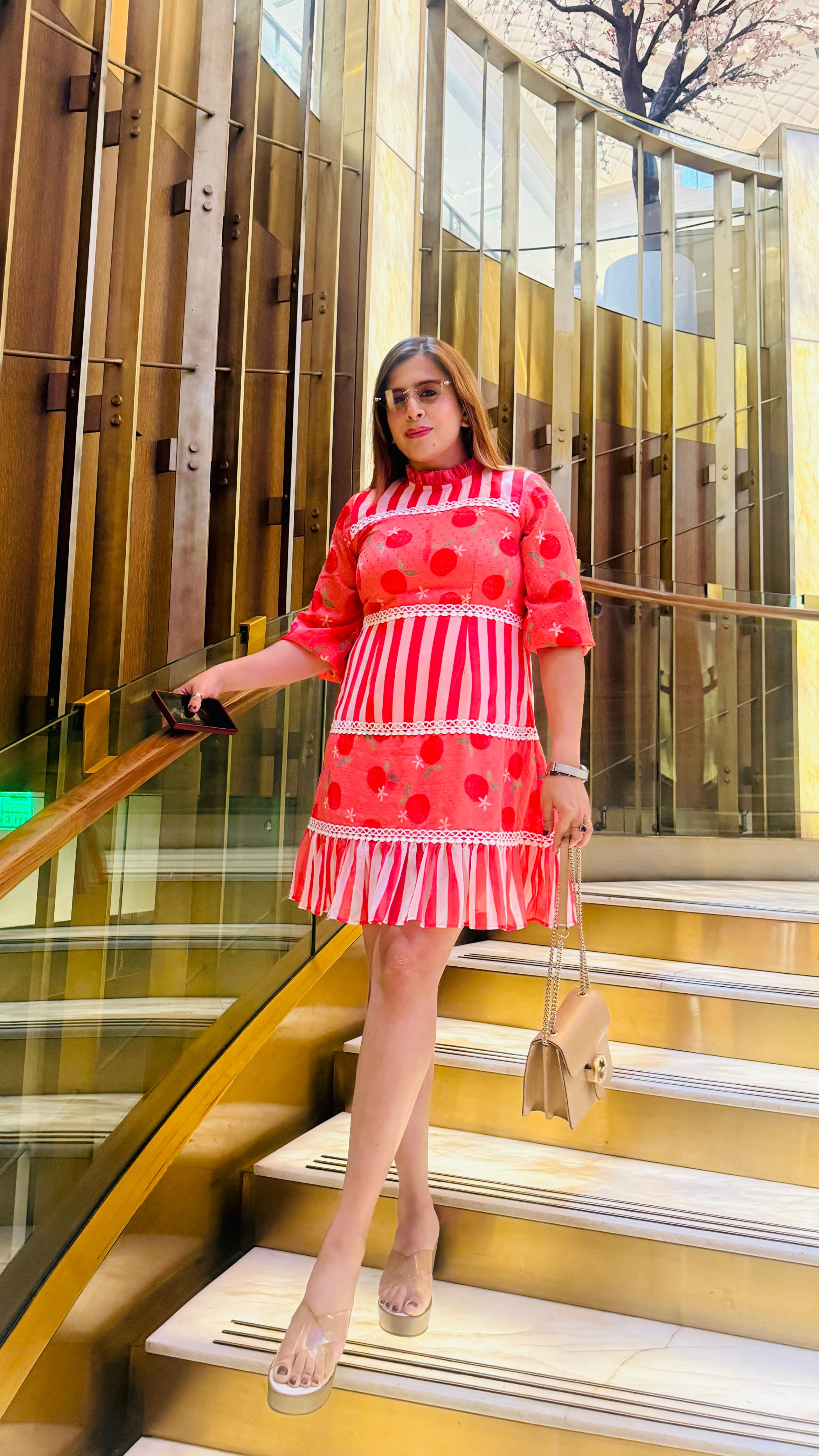 Apple Striper Vinegar Dress | Lakhina Couture - Look 5