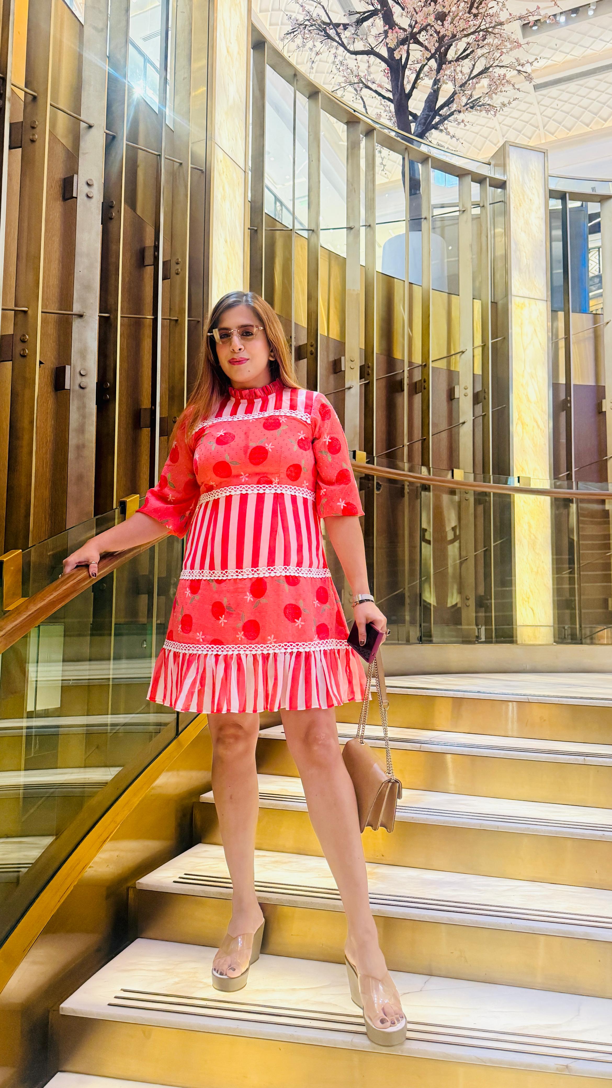 Apple Striper Vinegar Dress | Lakhina Couture