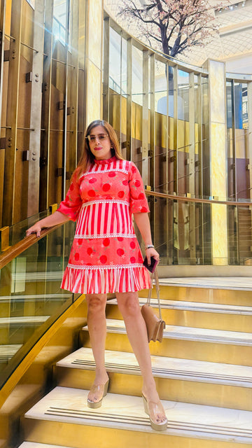 Apple Striper Vinegar Dress | Lakhina Couture