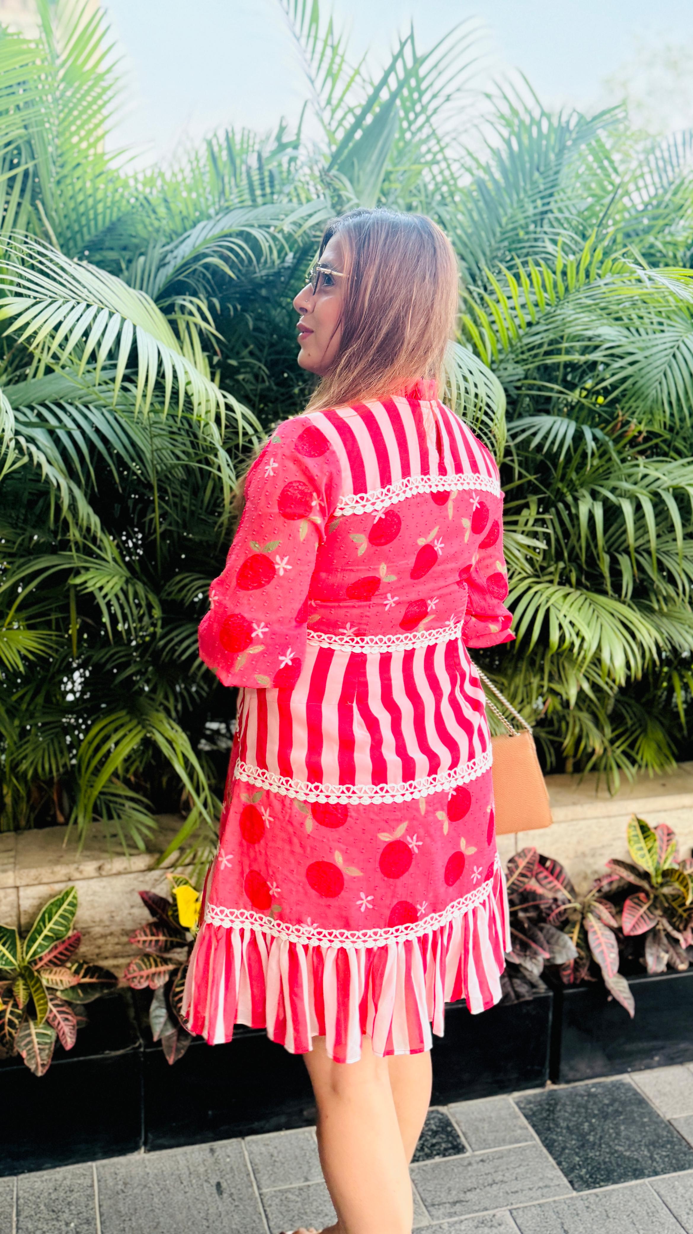 Apple Striper Vinegar Dress | Lakhina Couture - Look 4
