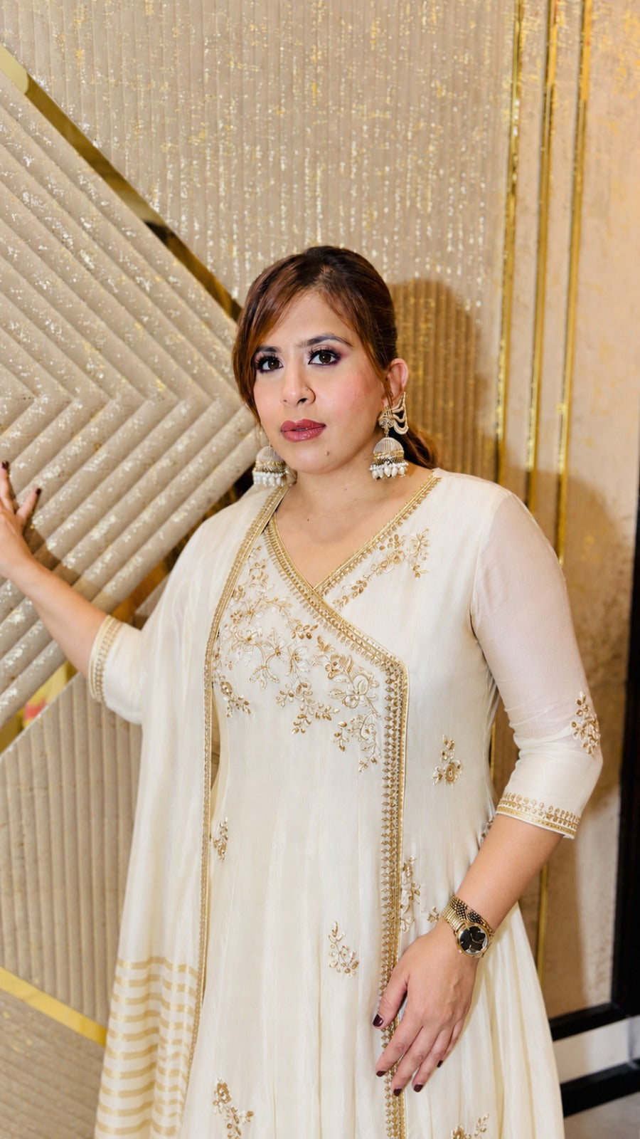 Ivory Bloom Anarkali Set