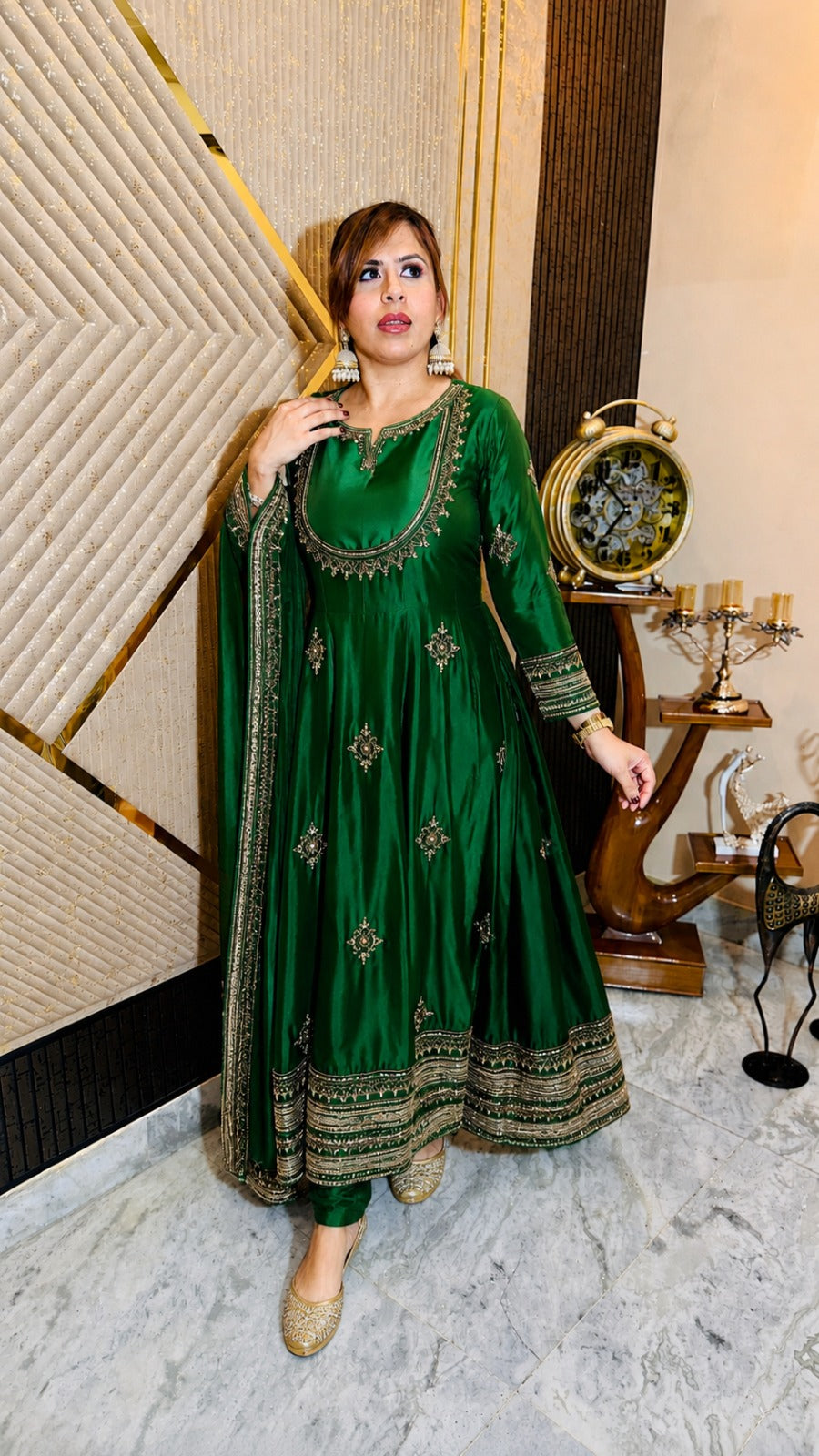 Emerald Aura Anarkali Set