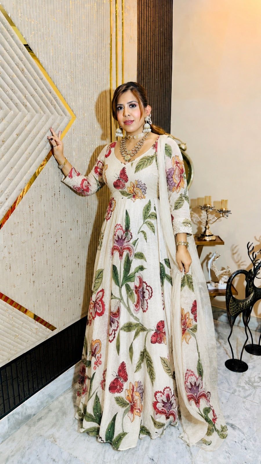 Butterfly Garden Anarkali Set