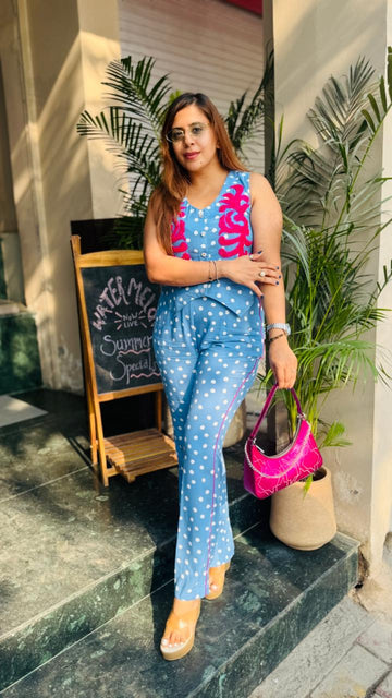 Blue Polka Mania | Lakhina Couture