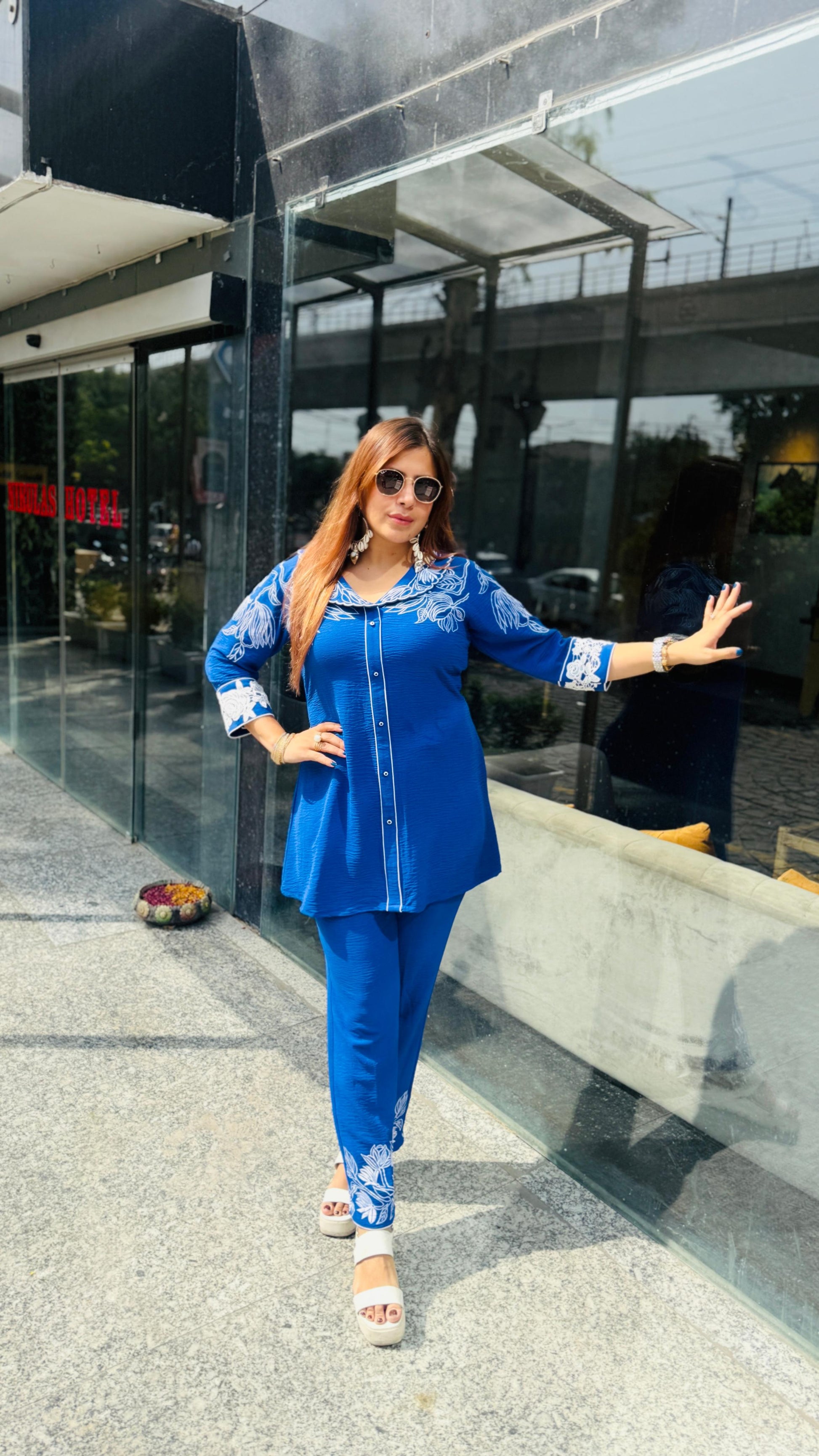 Cute Crushed Cotton Co-Ord | Lakhina Couture - Look 2