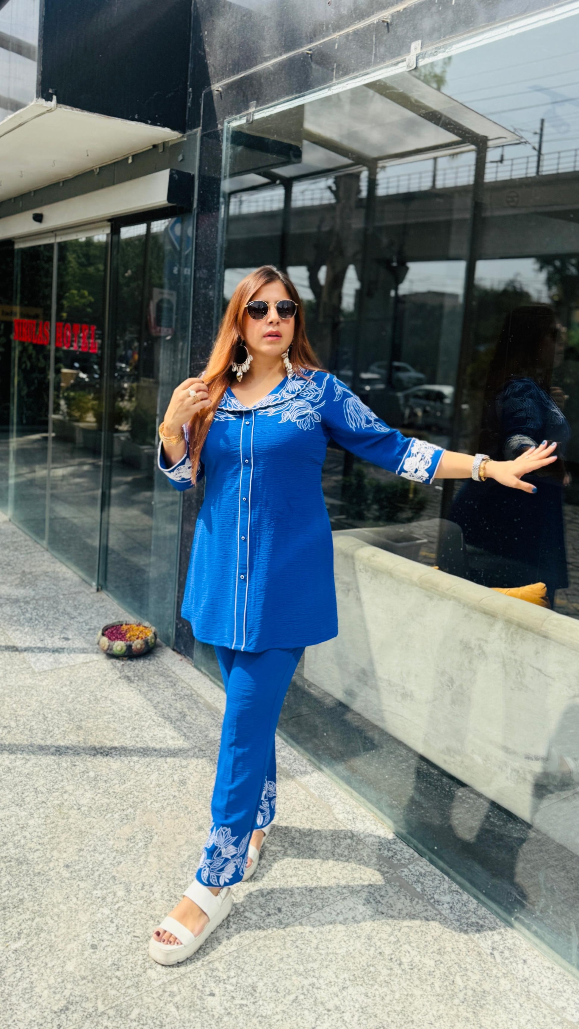 Cute Crushed Cotton Co-Ord | Lakhina Couture