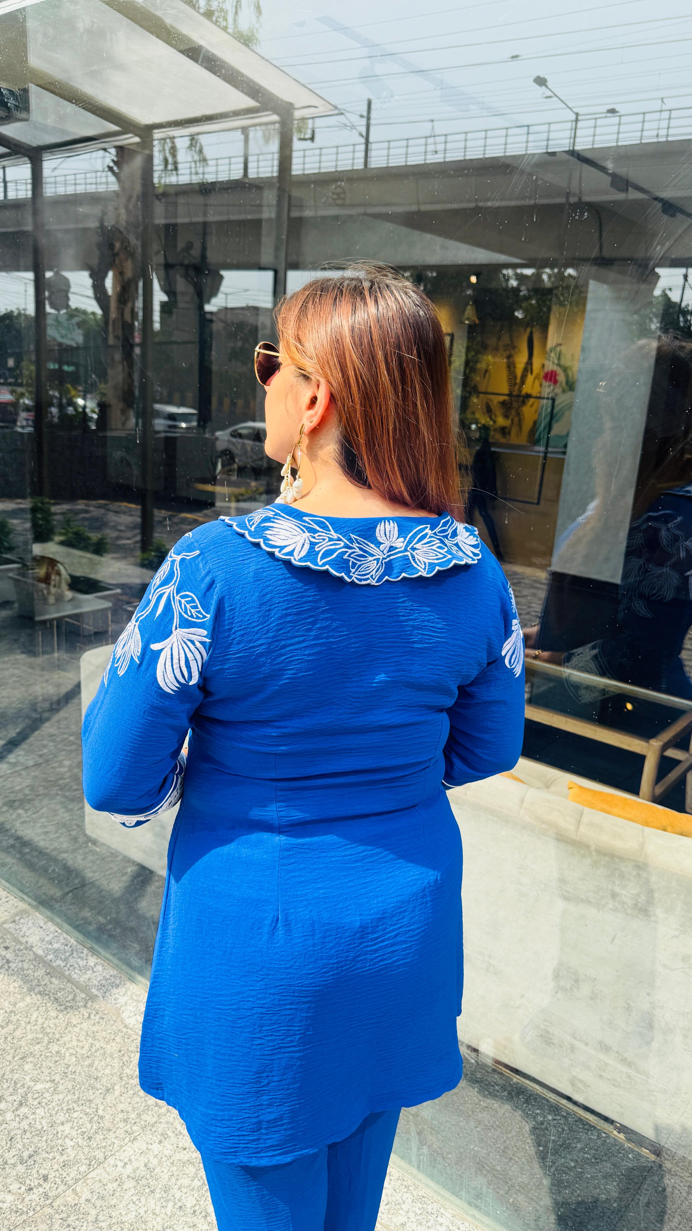 Cute Crushed Cotton Co-Ord | Lakhina Couture - Look 4