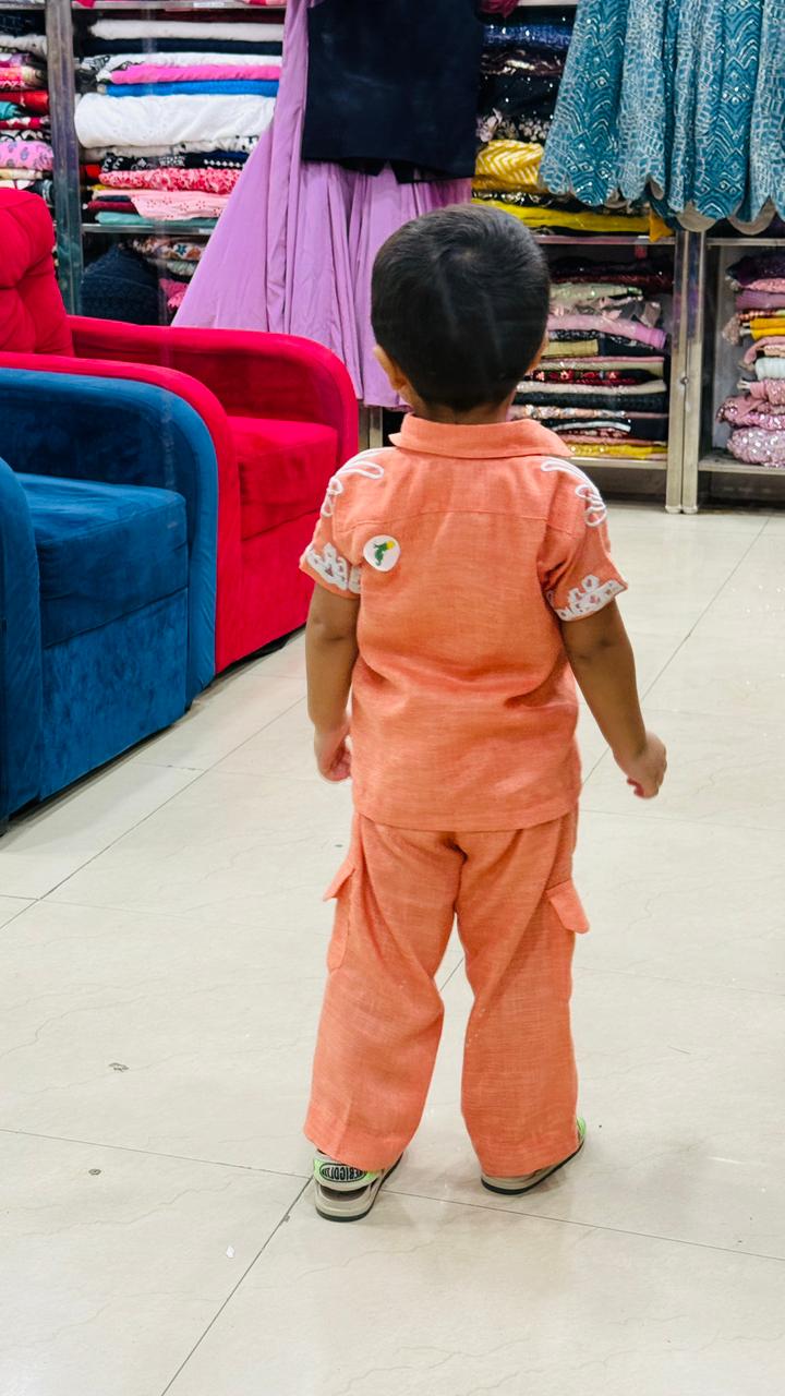 Peach Linen Toddler Co-Ord