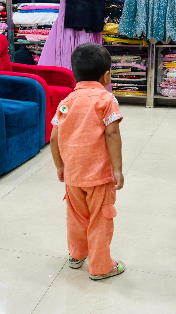 Peach Linen Toddler Co-Ord