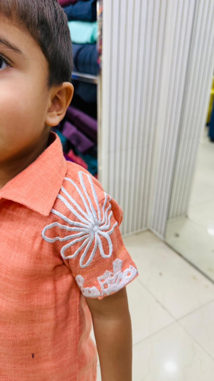 Peach Linen Toddler Co-Ord