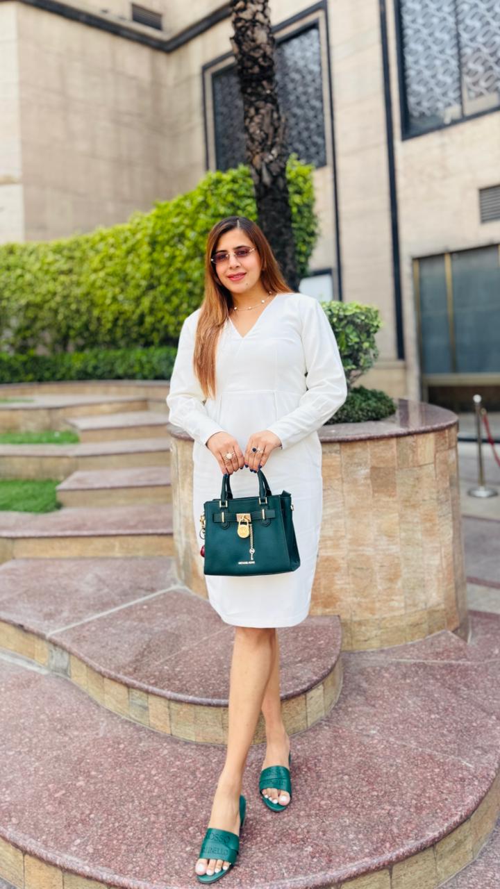 Paradise Solid White Midi