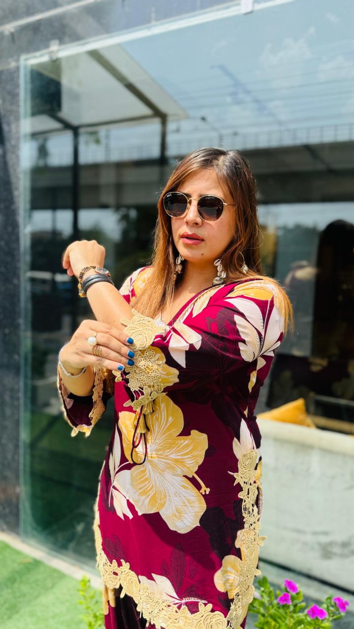 Wine Farshi Co-Ord