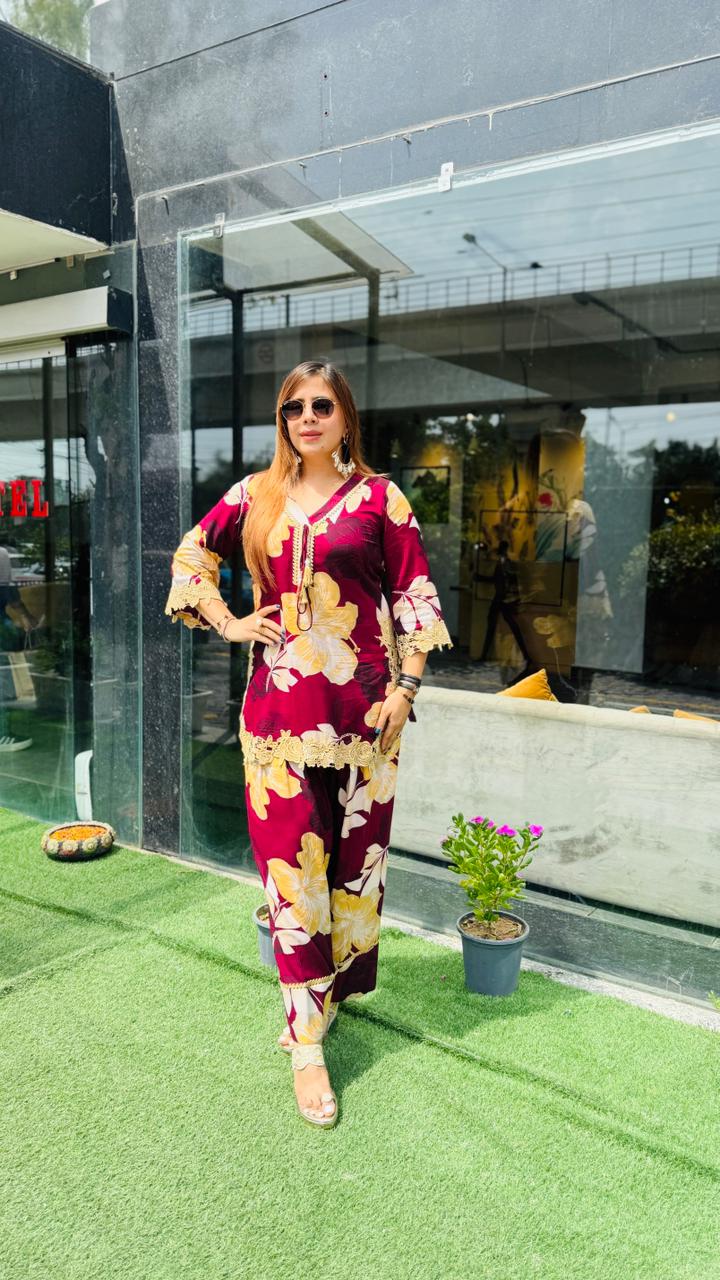 Wine Farshi Co-Ord