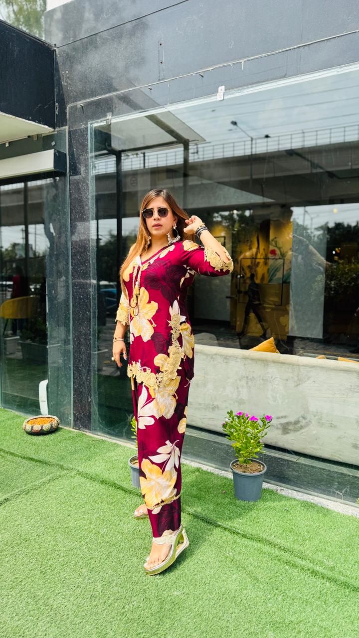 Wine Farshi Co-Ord
