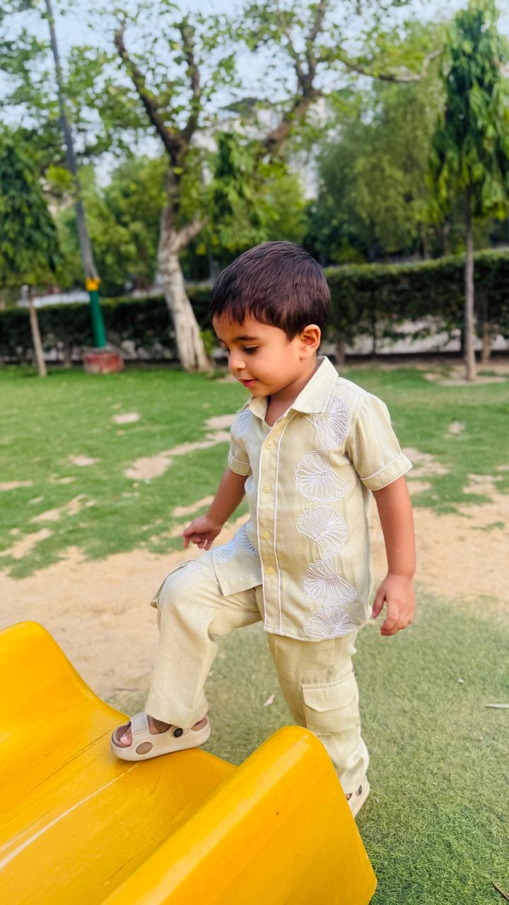 Pistachio Linen Toddler Co-Ord