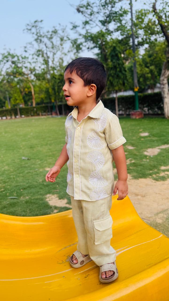 Pistachio Linen Toddler Co-Ord