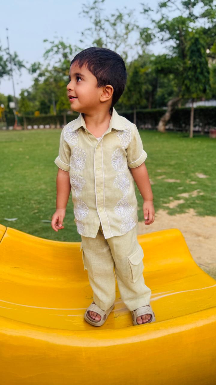 Pistachio Linen Toddler Co-Ord