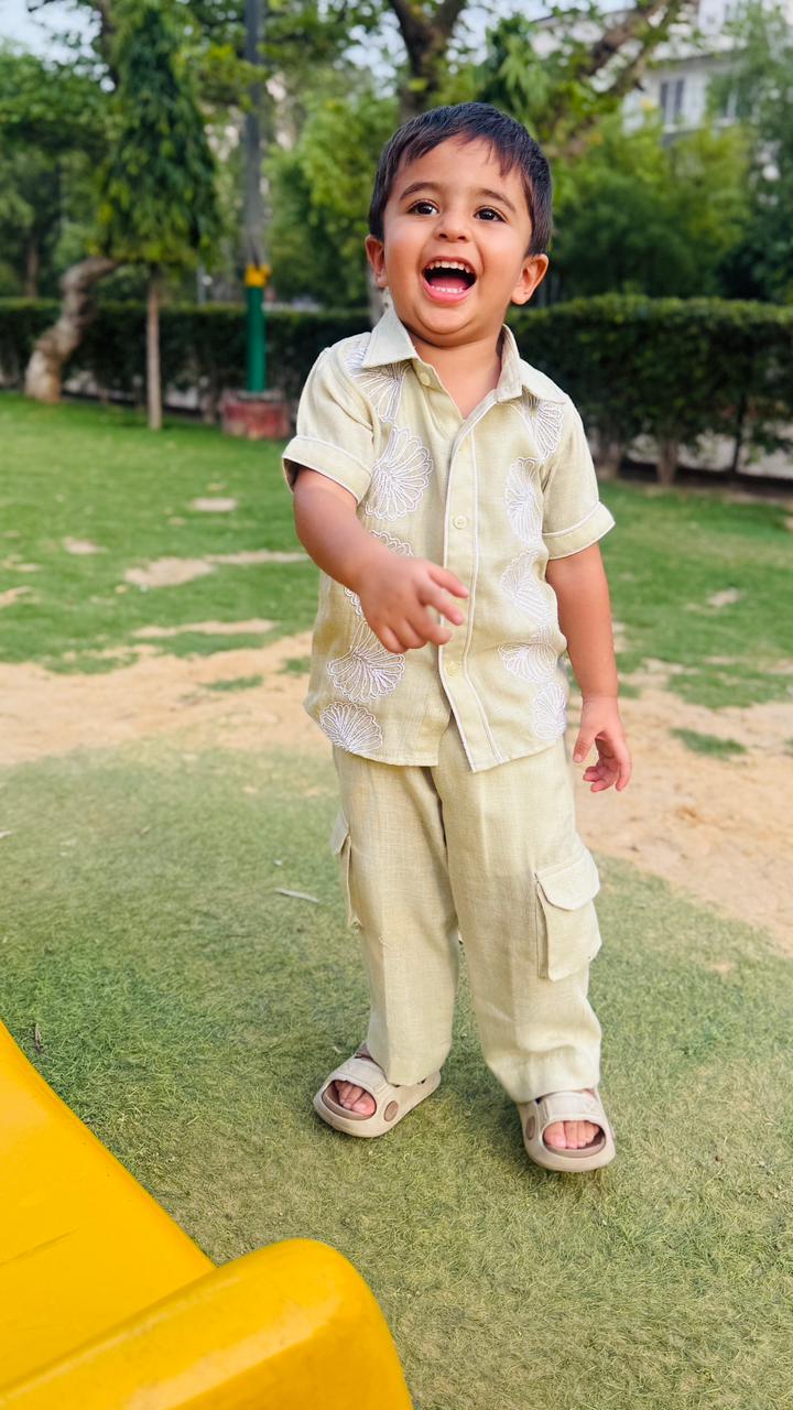 Pistachio Linen Toddler Co-Ord