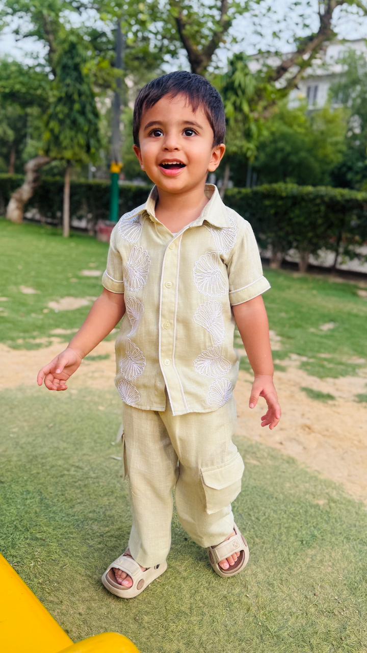 Pistachio Linen Toddler Co-Ord