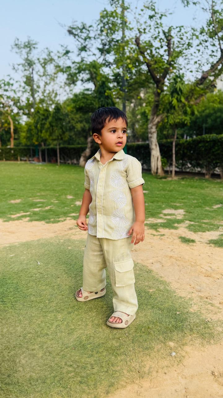 Pistachio Linen Toddler Co-Ord