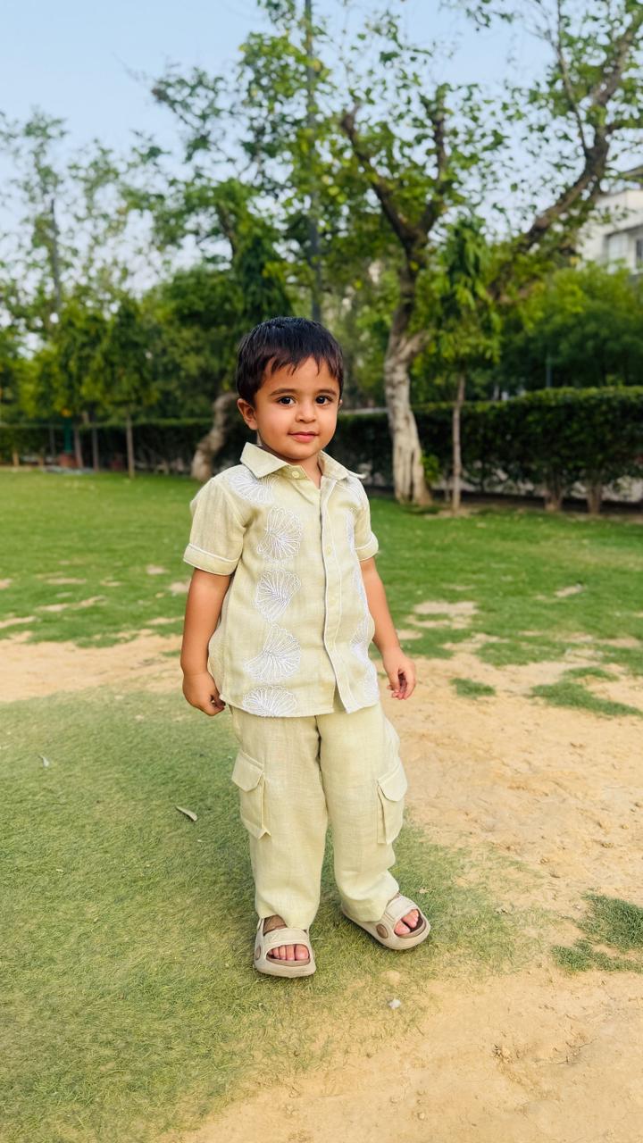 Pistachio Linen Toddler Co-Ord
