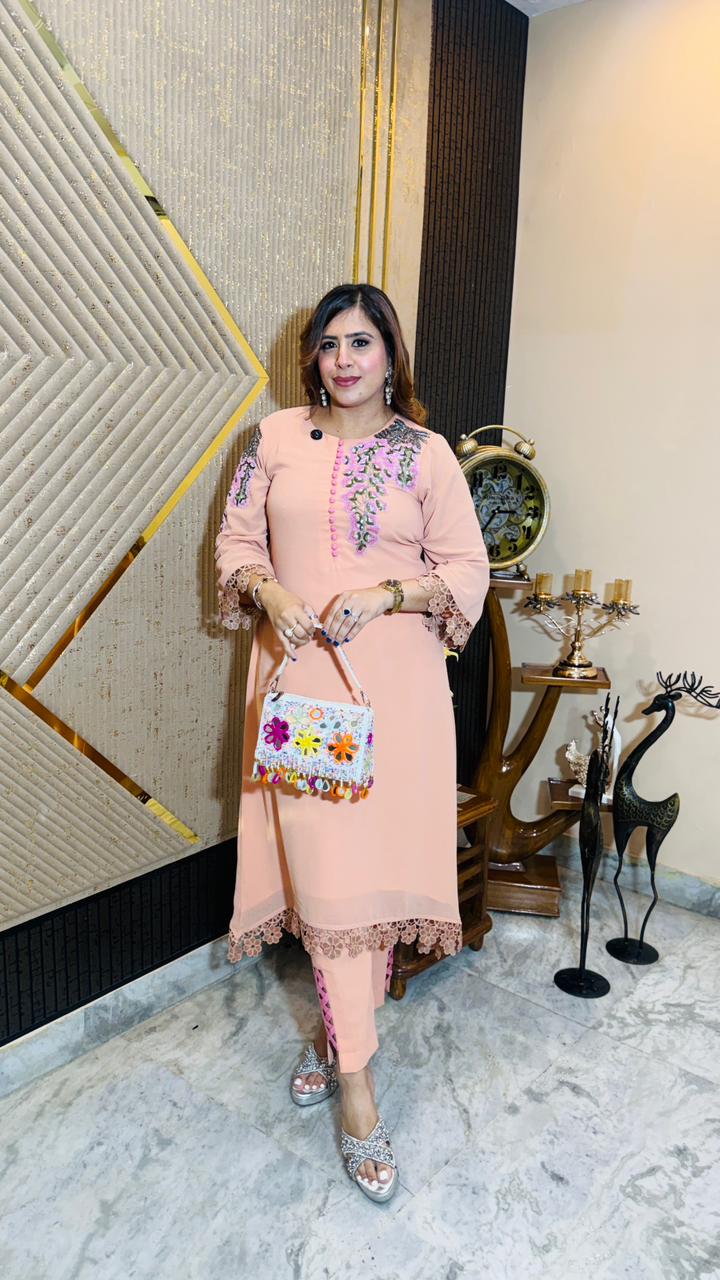 Peach Rakhi Suit