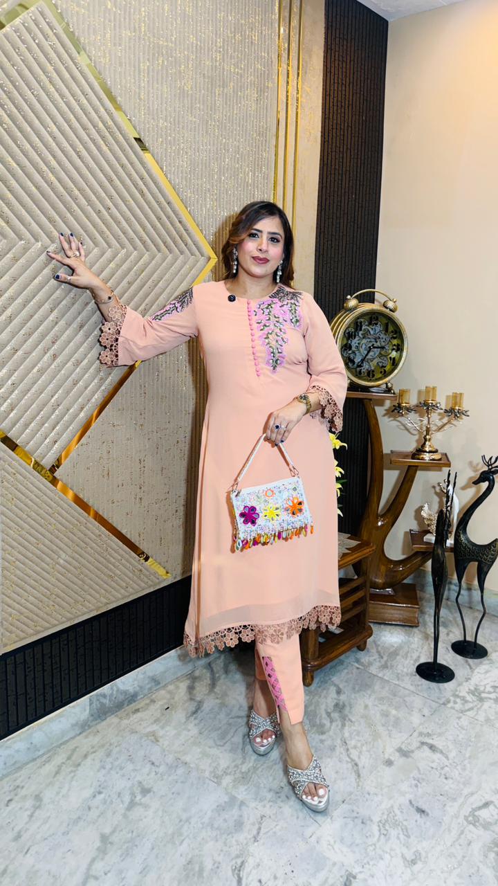 Peach Rakhi Suit