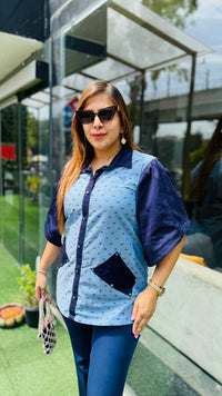 Bleed Blue Cotton Shirt