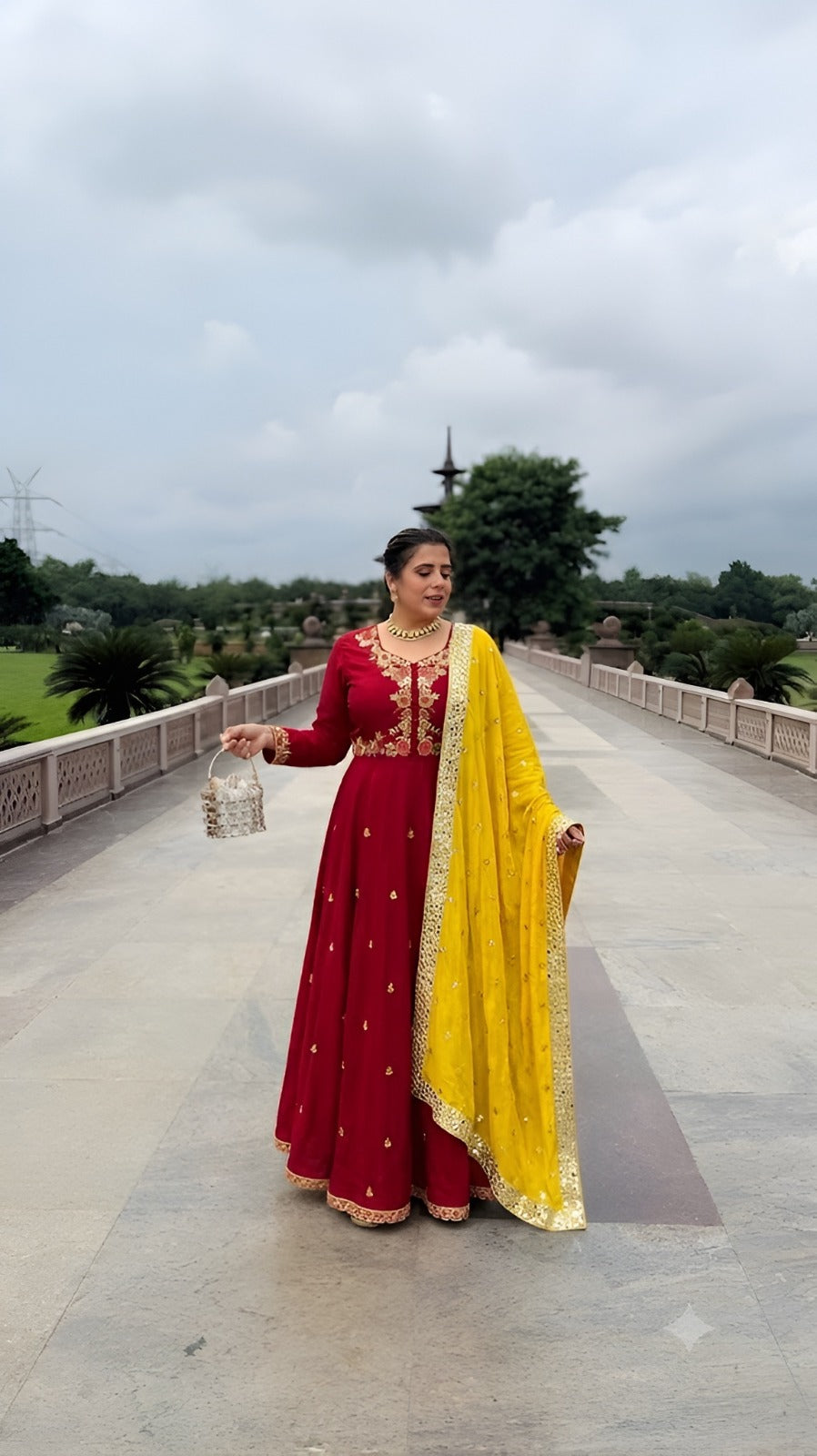 Maharani Maroon Anarkali Suit