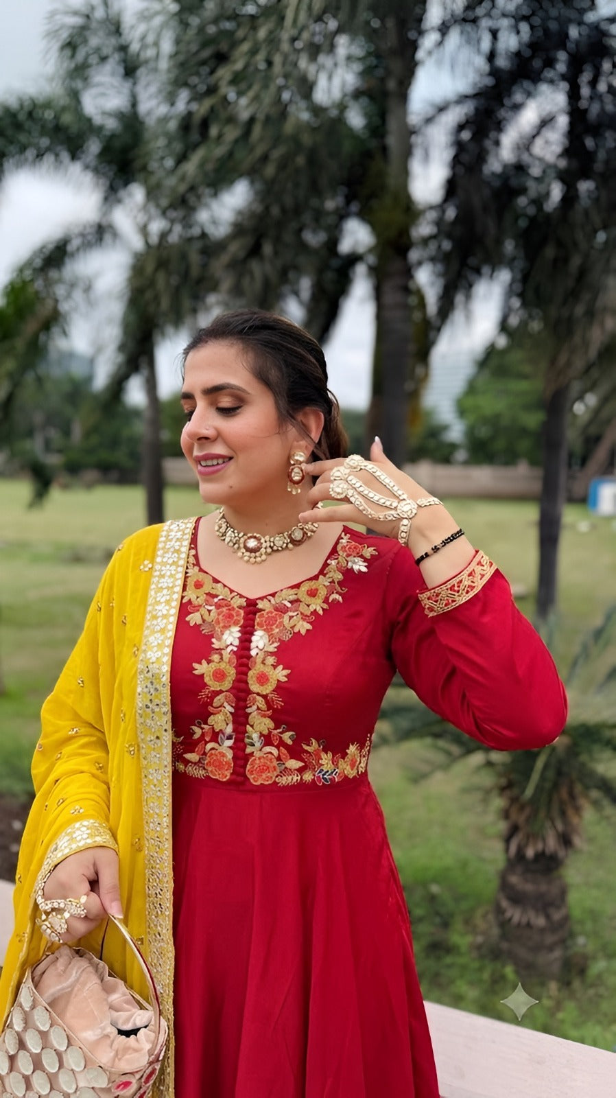 Maharani Maroon Anarkali Suit
