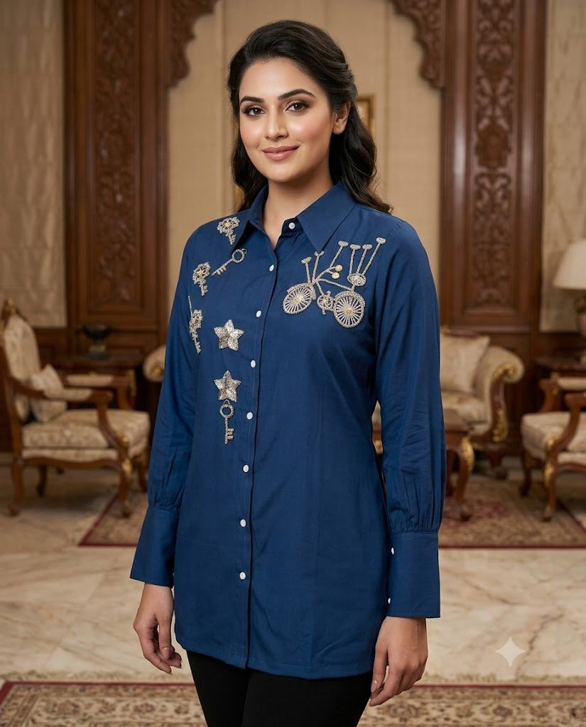 Signature Bicycle Cotton Shirt