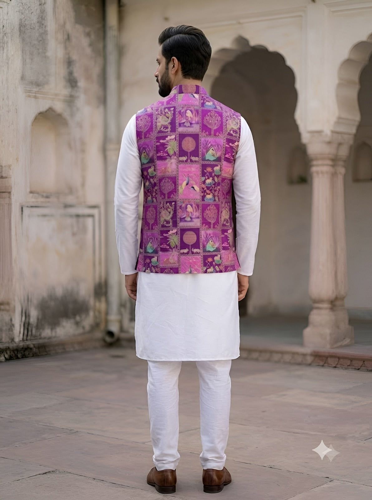 Imperial Orchid Festive Jacket Kurta Set