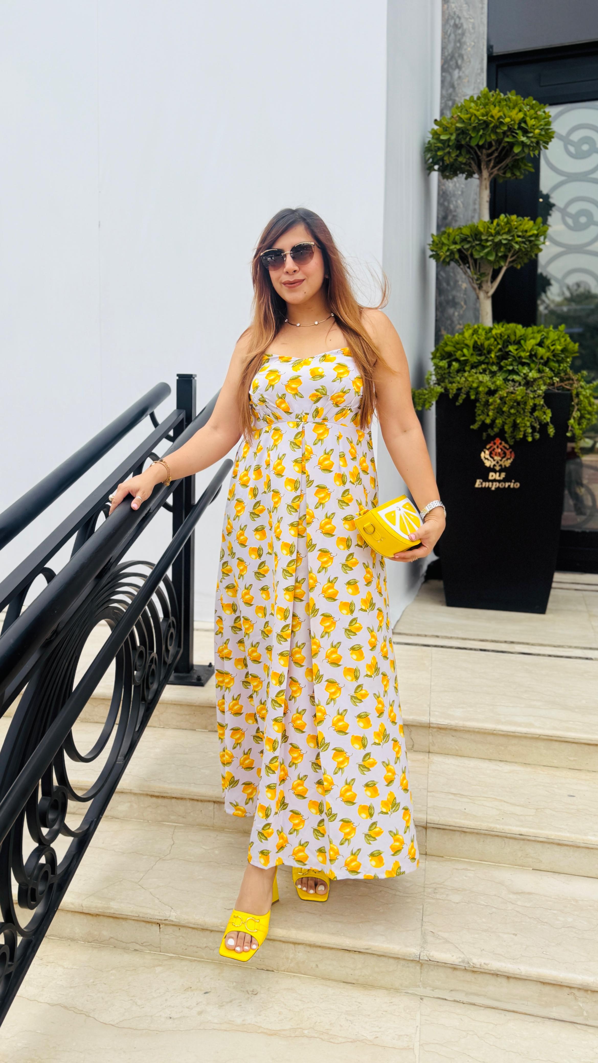 Lemon-Cello Lilac Maxi Dress