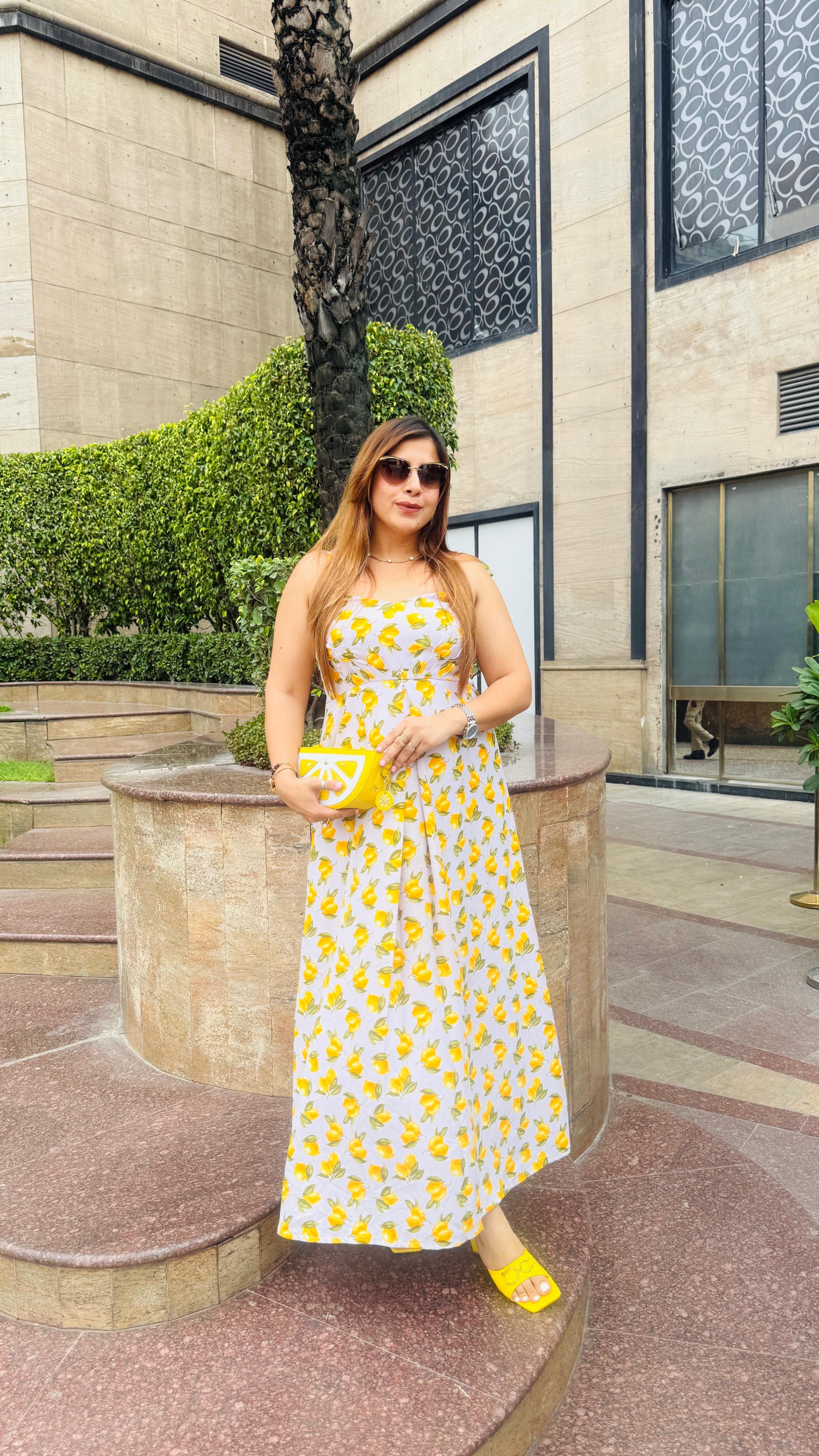 Lemon-Cello Lilac Maxi Dress