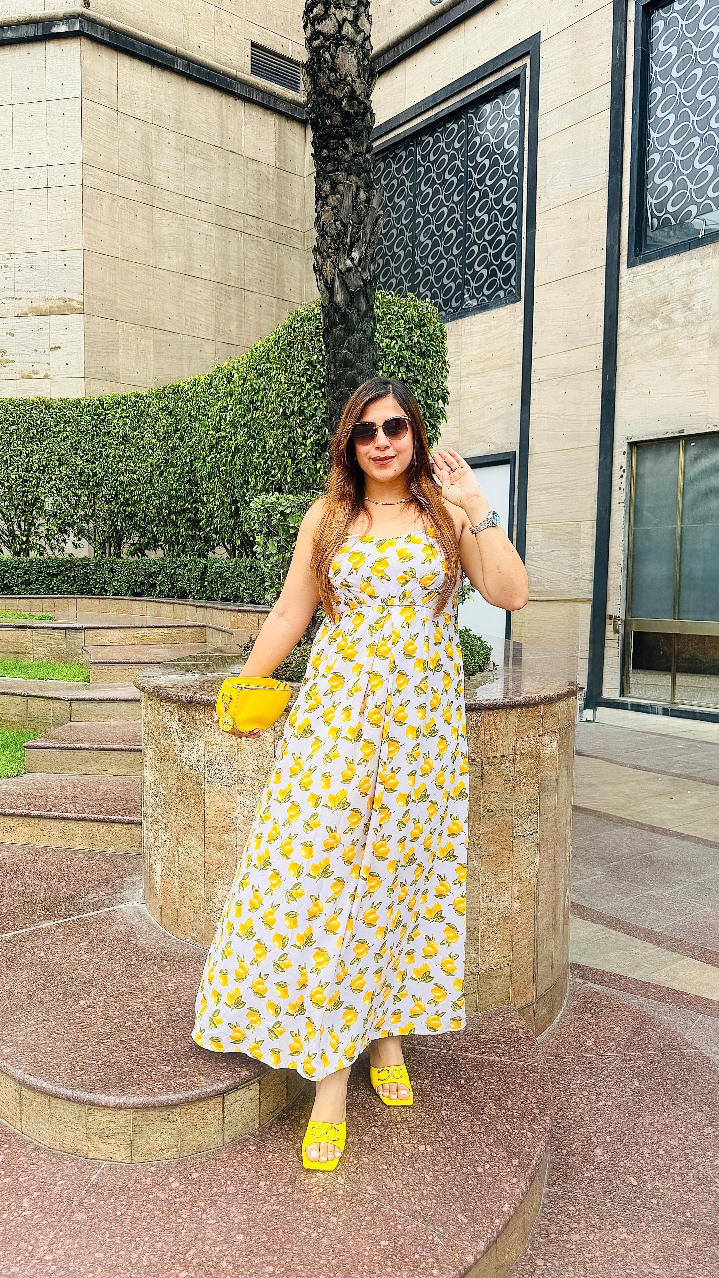 Lemon-Cello Lilac Maxi Dress