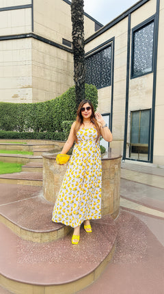 Lemon-Cello Lilac Maxi Dress