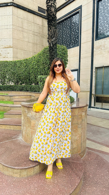 Lemon-Cello Lilac Maxi Dress