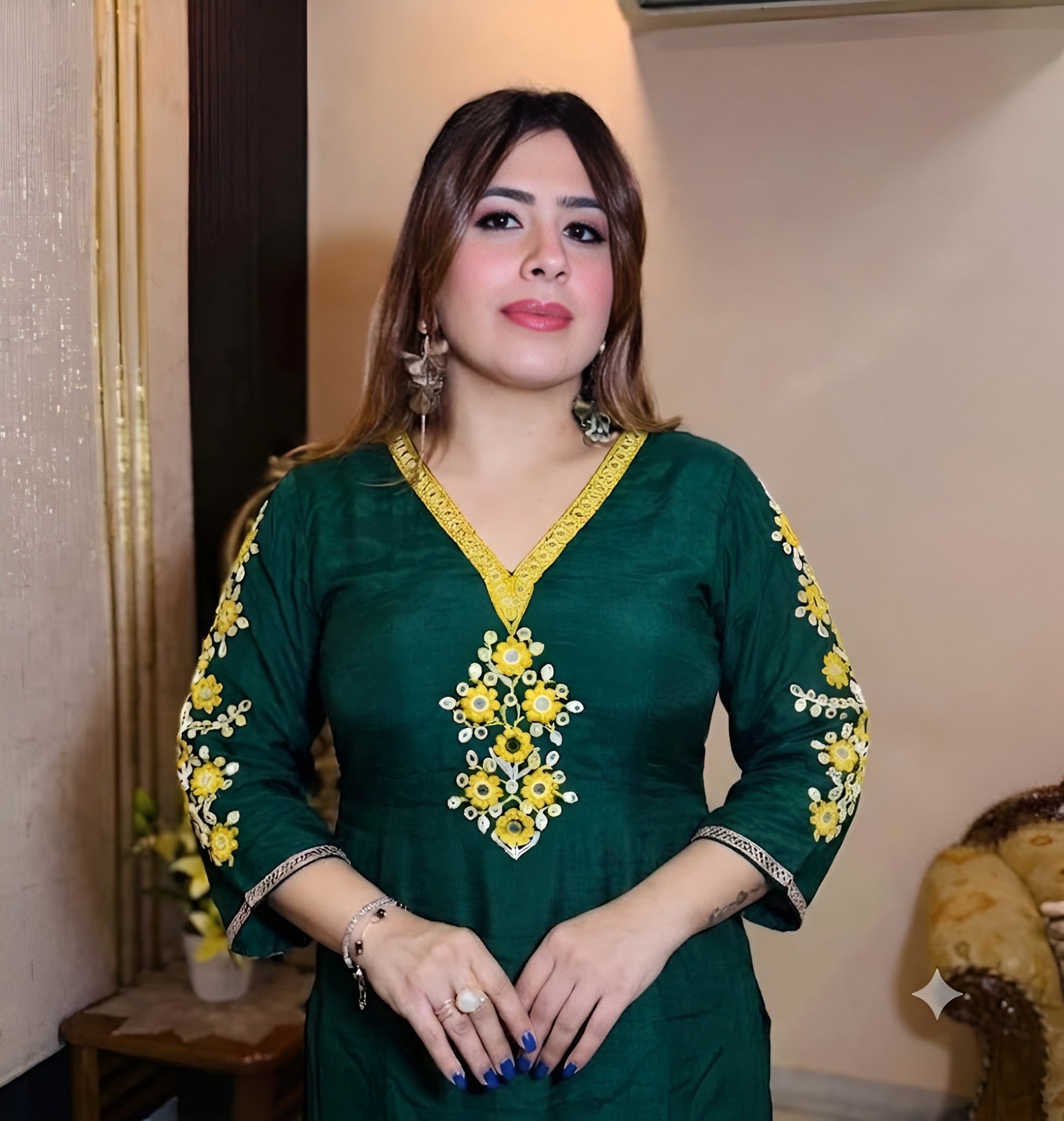 Green Farshi Salwar Co-Ord