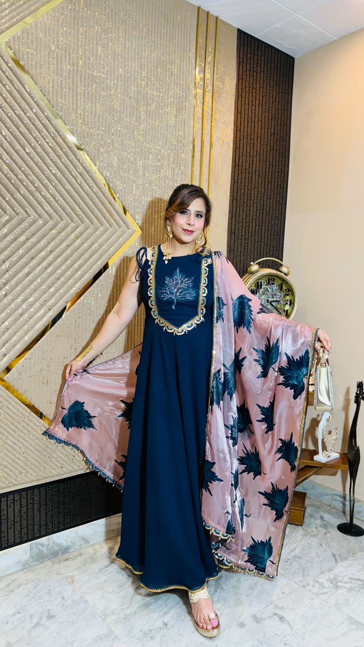 Peacock Rakhi Anarkali