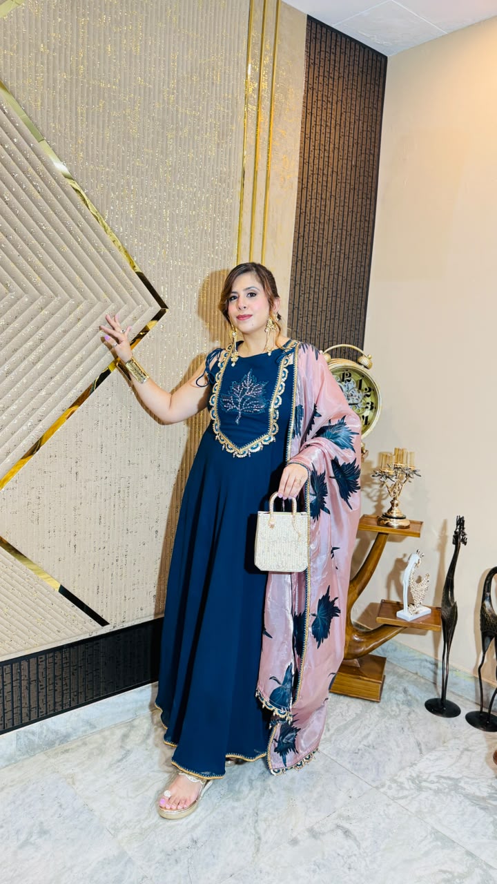 Peacock Rakhi Anarkali