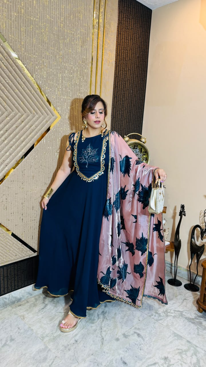 Peacock Rakhi Anarkali