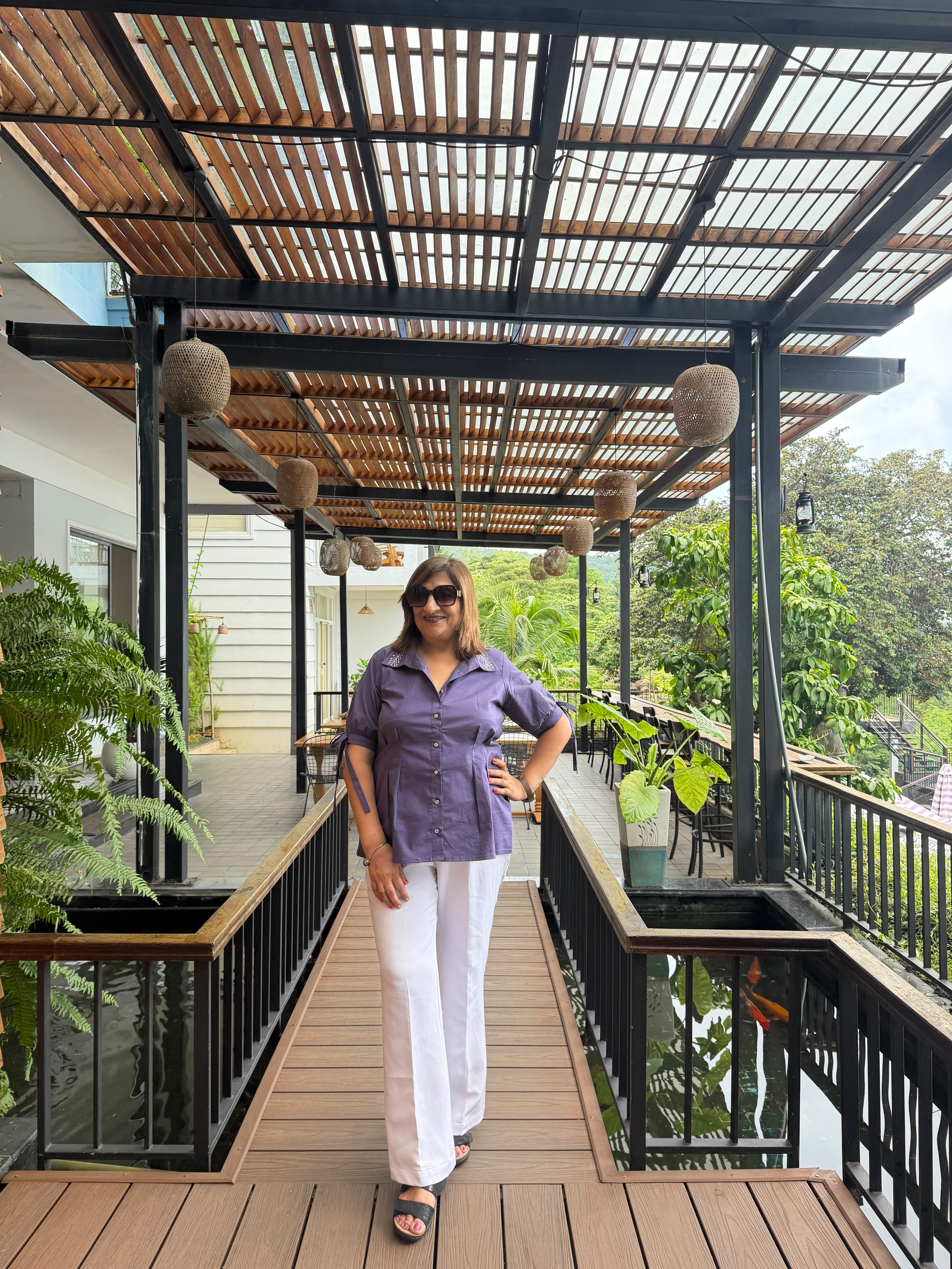 The Violet Horizon Cuffed Holiday Shirt