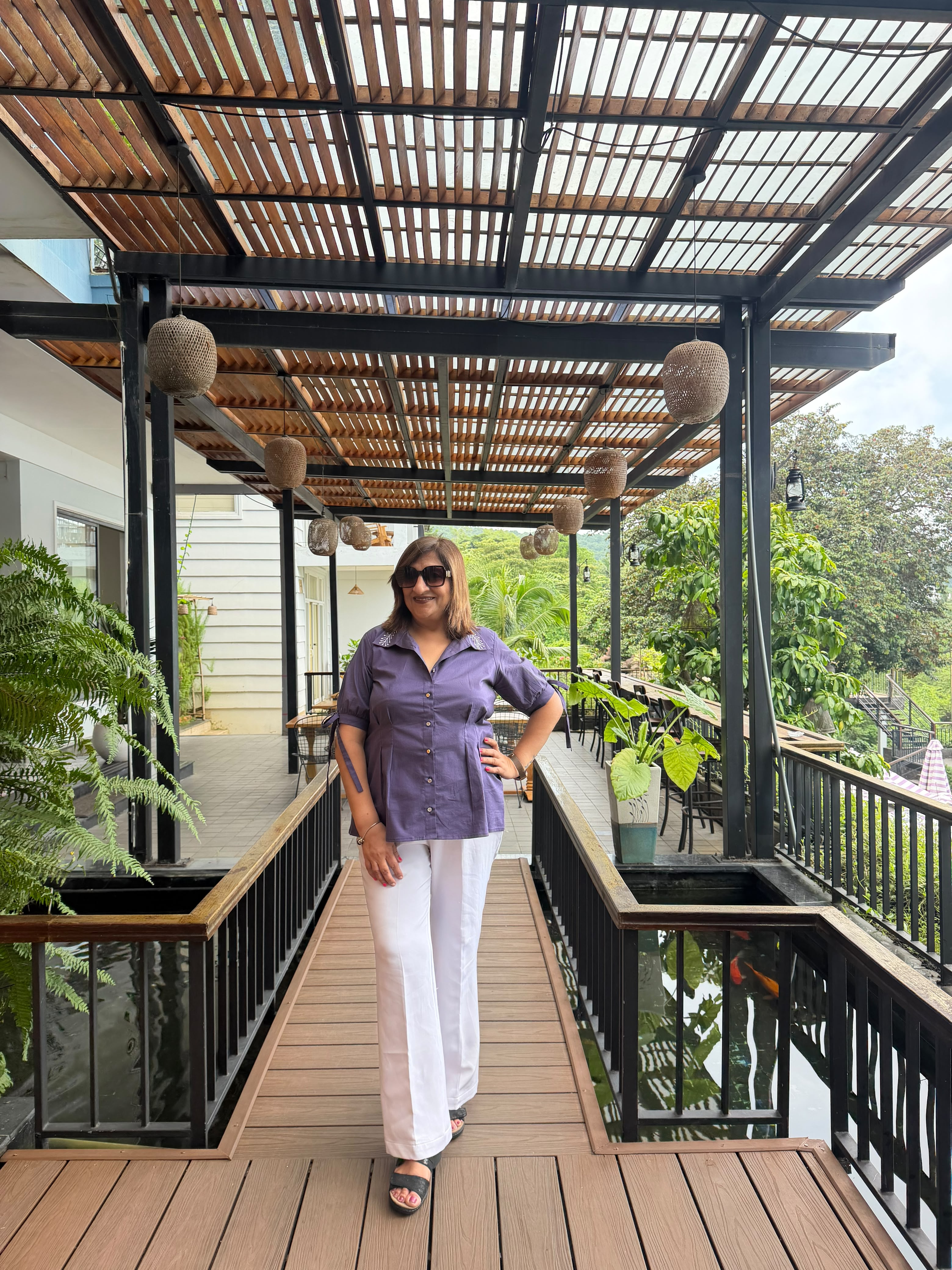 The Violet Horizon Cuffed Holiday Shirt
